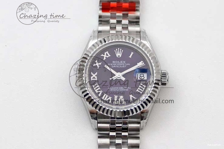 Steel NH05 28 904L Roman Edition Dial on Bracelet SS DateJust President TWF Purple Best Lady Markers 1:1 0123